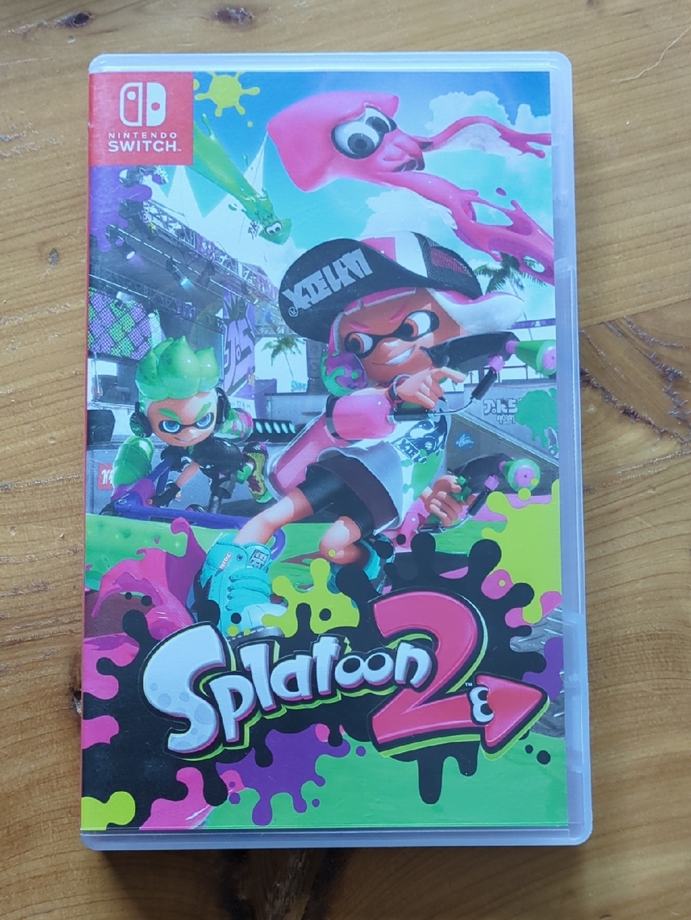 Nintendo Splatoon 2 Game Case - Pink & Green & Blue